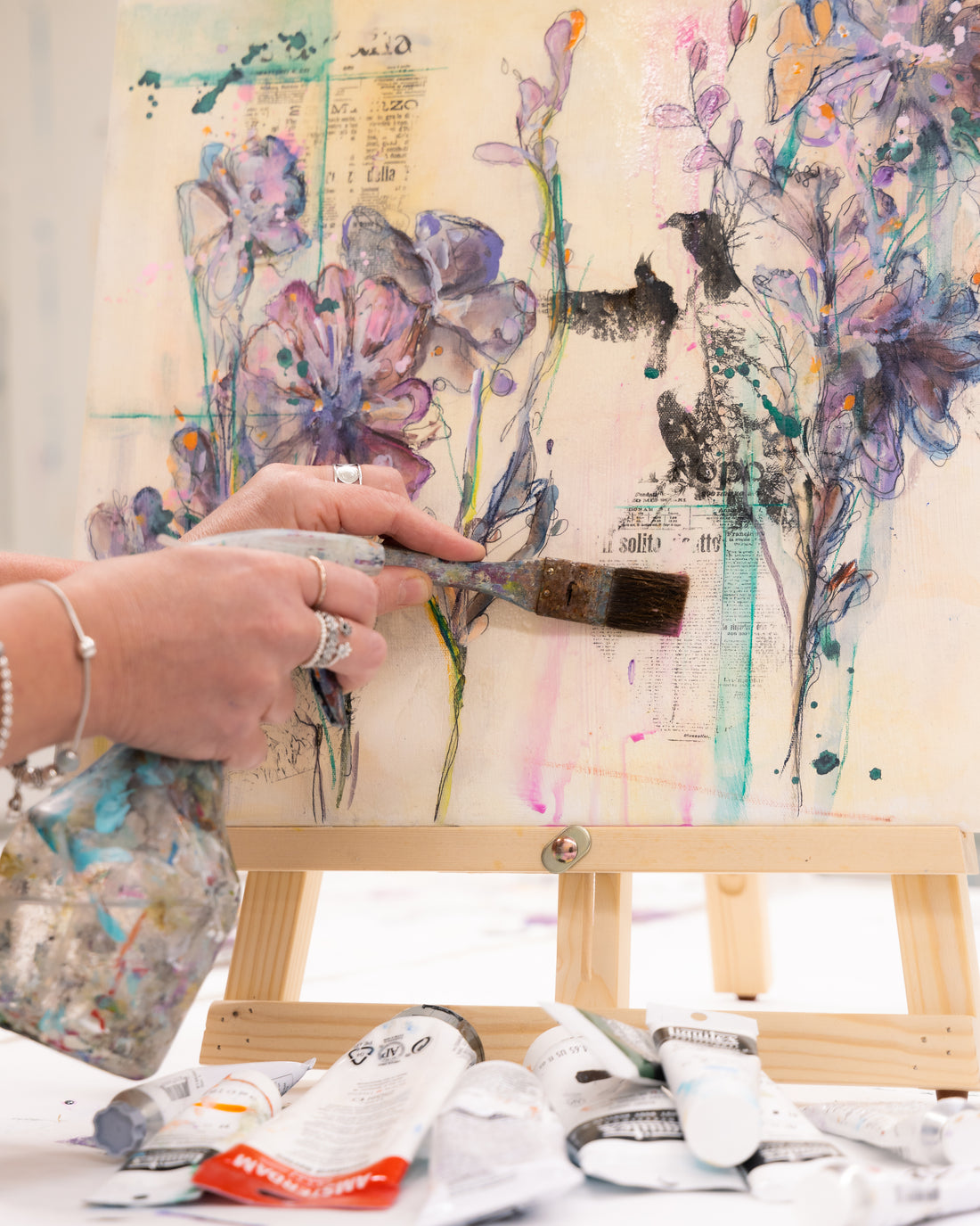 La technique du lavis en peinture acrylique