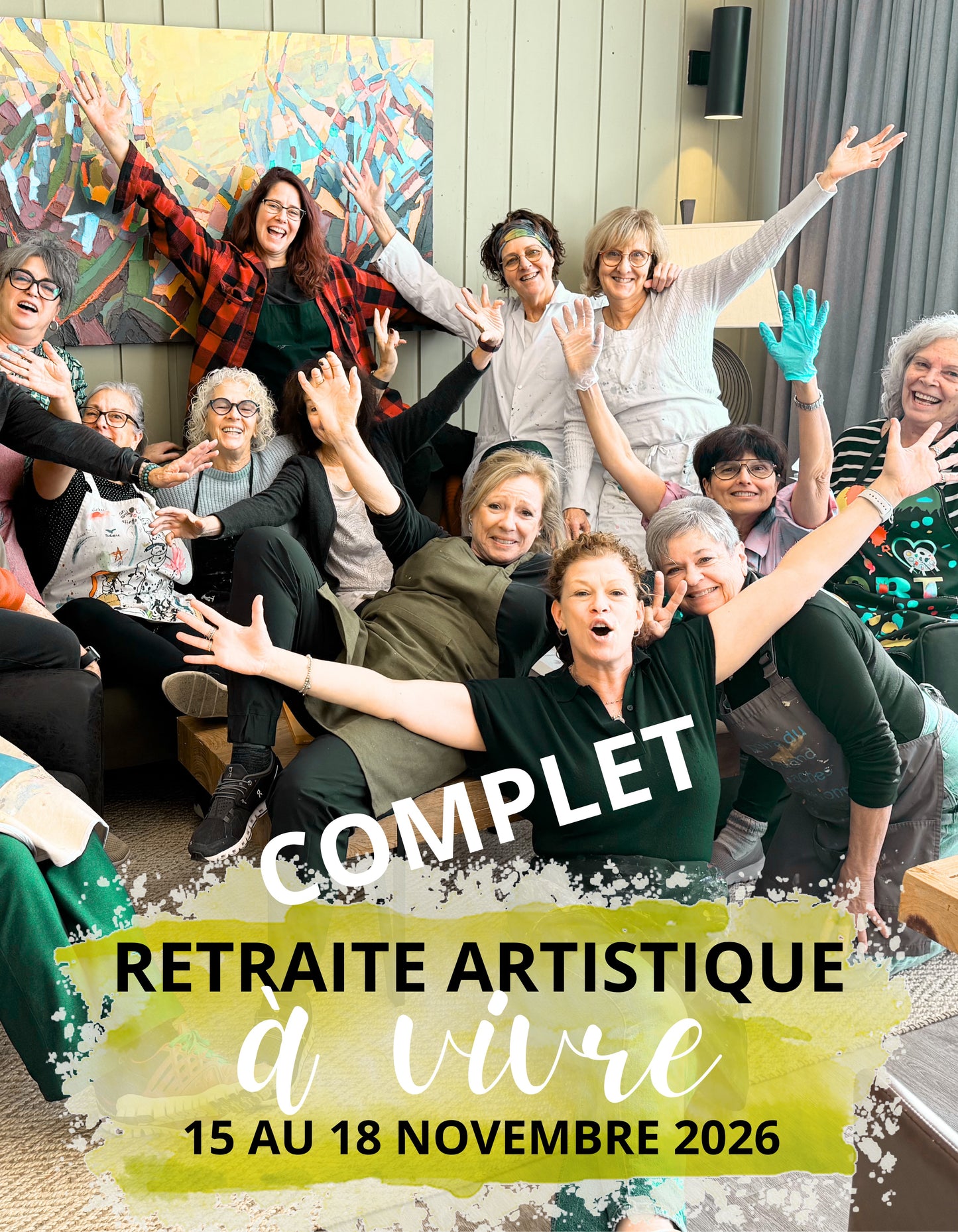 COMPLET: PRÉ-VENTE - DÉPÔT: Retraite artistique dans les Laurentides - 15 au 18 novembre 2026