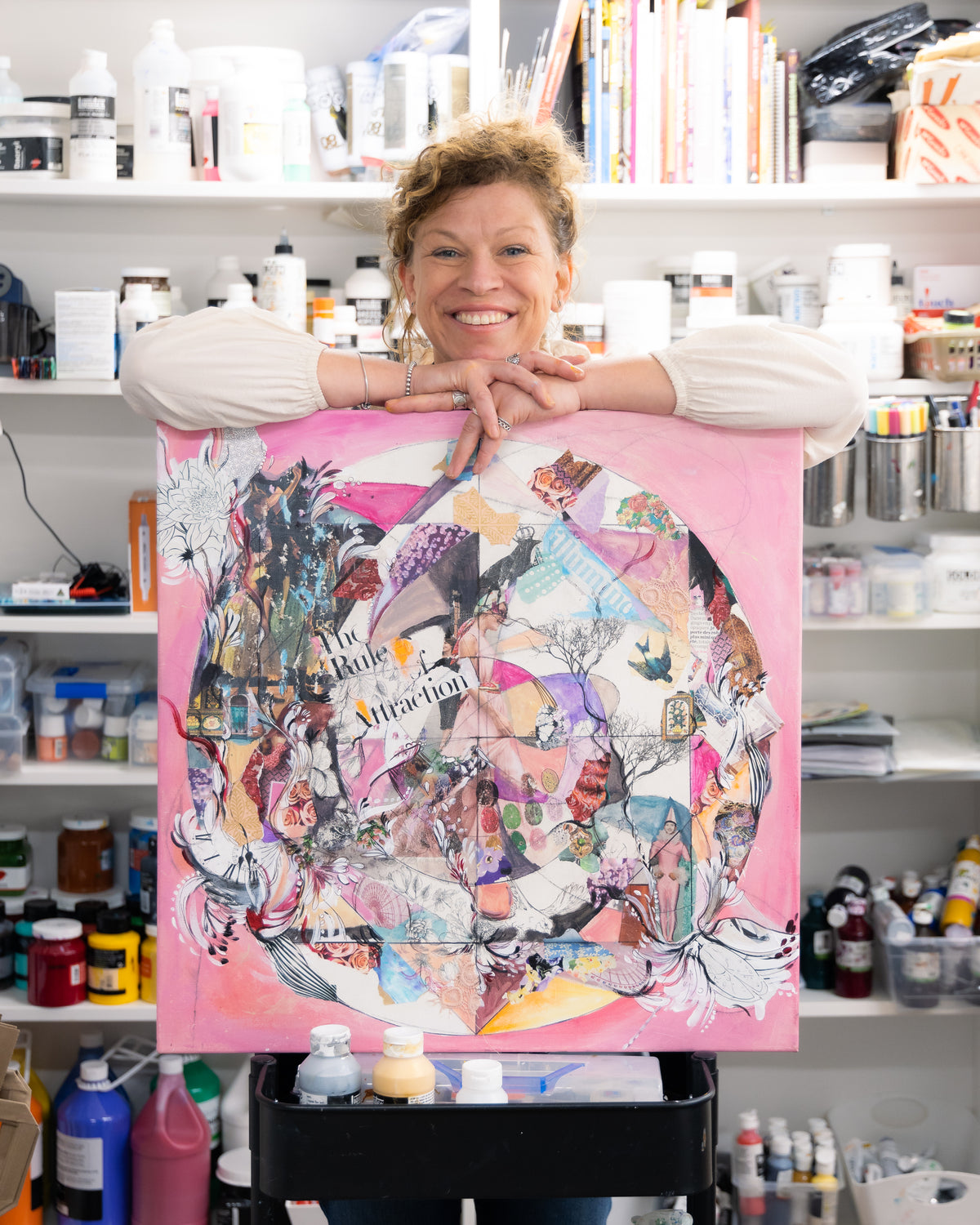 Combinaisons, Monotypes, Collages, Formes Et Textures En Couleur