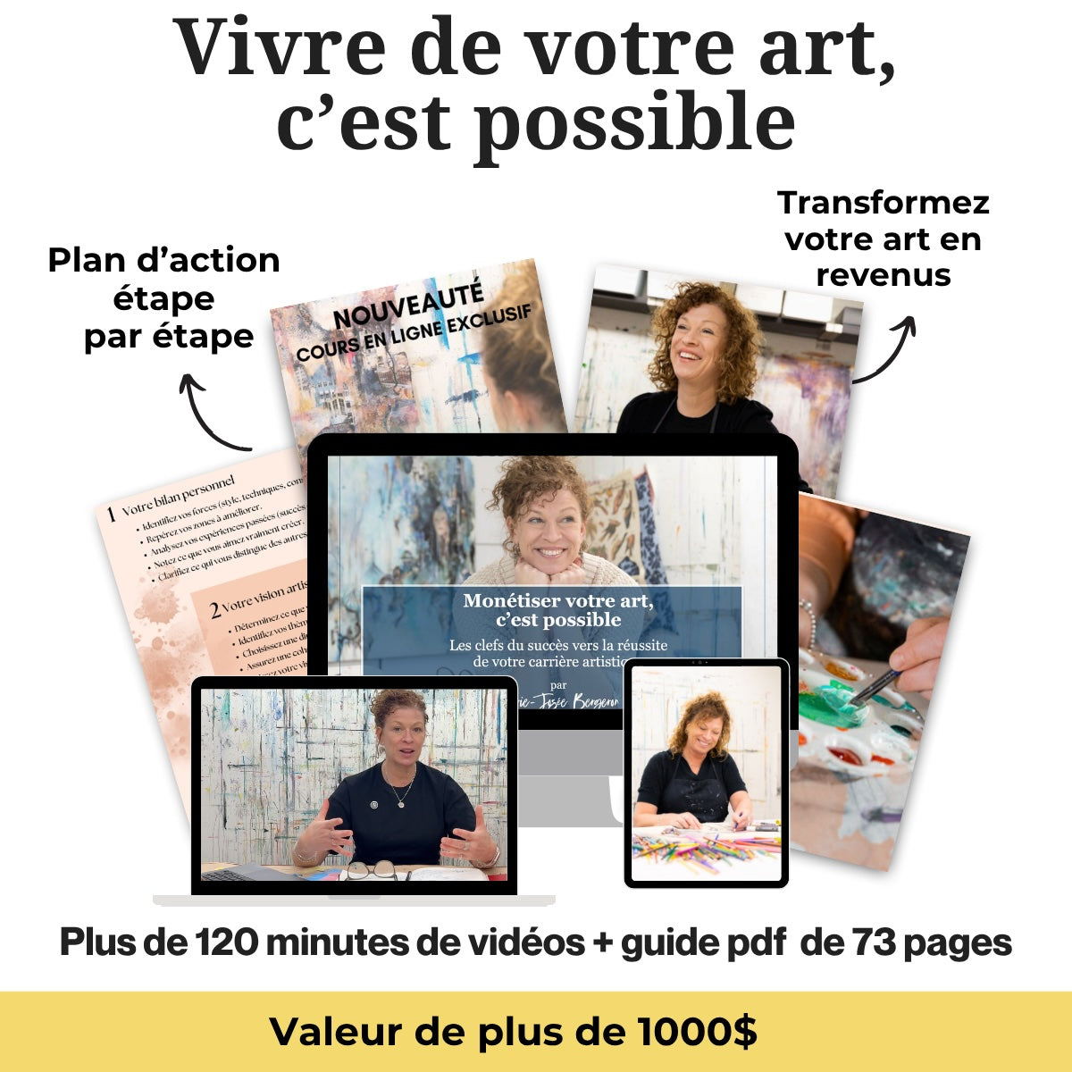 NOUVEAUTÉ Cours en ligne: Monétiser votre art: Les clefs du succès vers une carrière artistique réussie