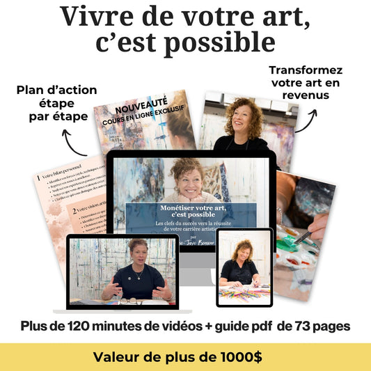 NOUVEAUTÉ Cours en ligne: Monétiser votre art: Les clefs du succès vers une carrière artistique réussie