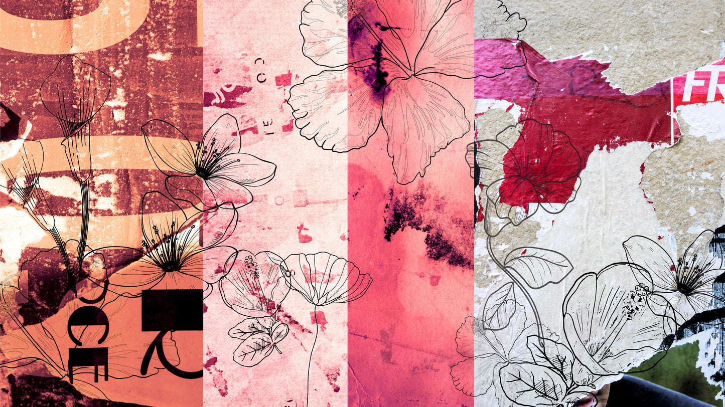 NOUVEAUTÉ: Ebook digital- La magie des collages volume 2: Édition rouge, passion intemporelle et les palettes de rouge