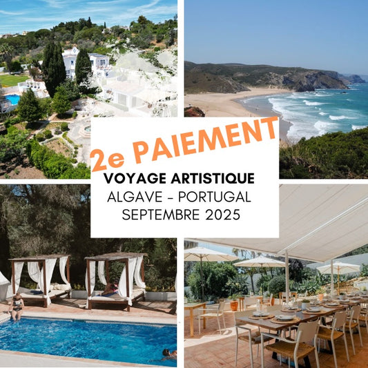 2e paiement de 30%  Retraite artistique, octobre 2025, Algarve, Portugal