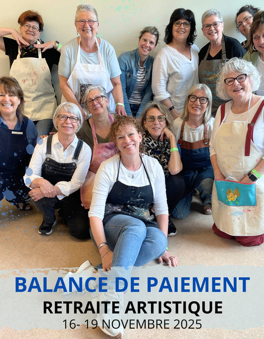 Balance de paiement: Retraite artistique dans les Laurentides - 16 au 19 novembre 2025