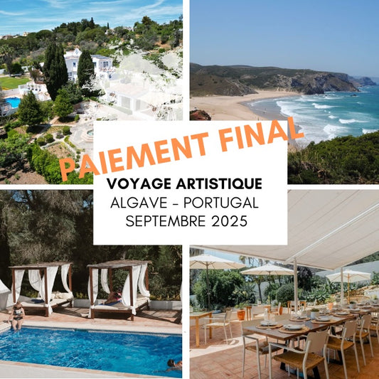 Paiement final 50% : Retraite artistique, octobre 2025, Algarve, Portugal