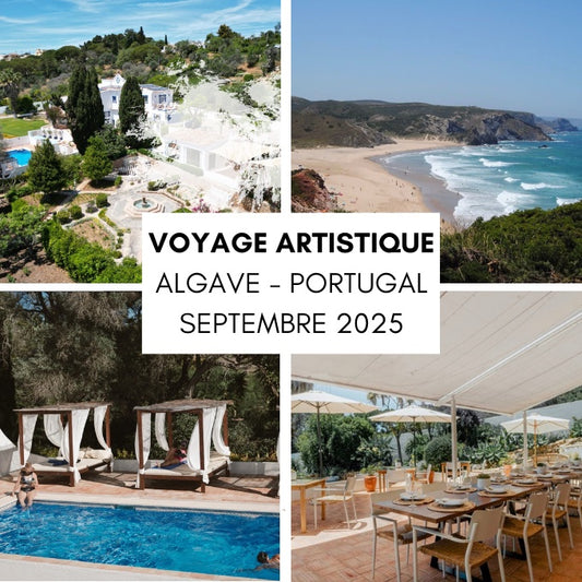 2 PLACES DISPONIBLES: DÉPÔT 20% : Retraite artistique, octobre 2025, Algarve, portugal
